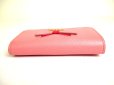 Photo6: PRADA Pink Saffiano Leather Ribbon Motif 4 Pics Key Cases #9577