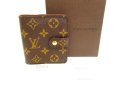 Photo1: LOUIS VUITTON Monogram Brown Leather Bifold Wallet Compact Zippe #9581 (1)