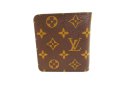 Photo2: LOUIS VUITTON Monogram Brown Leather Bifold Wallet Compact Zippe #9581 (2)