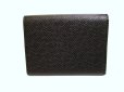 Photo2: LOUIS VUITTON Taiga Black Leather Business Card Case #9588 (2)