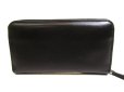 Photo2: FENDI Bugs Eyes Black Leather Round Zip Long Wallet #9590 (2)