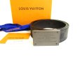 Photo1: LOUIS VUITTON Damier Graphite Infini Inventure Buckle Belt Size M #9596 (1)