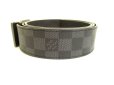 Photo2: LOUIS VUITTON Damier Graphite Infini Inventure Buckle Belt Size M #9596 (2)