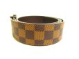 Photo2: LOUIS VUITTON Damier Leather LV Initial 40MM Belt Size M #9598 (2)