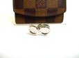 Photo1: LOUIS VUITTON Silver Plated Cufflinks Cuffs LV Circle #9599 (1)