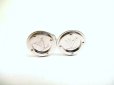 Photo4: LOUIS VUITTON Silver Plated Cufflinks Cuffs LV Circle #9599