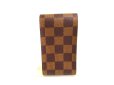 Photo2: LOUIS VUITTON Damier Brown Leather Cigarette Case Tabacco Case #9600 (2)