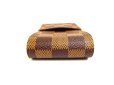 Photo6: LOUIS VUITTON Damier Brown Leather Cigarette Case Tabacco Case #9600