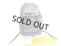 LOUIS VUITTON Damier Graphite Leather Zack Backpack #9601