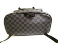 Photo5: LOUIS VUITTON Damier Graphite Leather Zack Backpack #9601