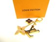 Photo1: LOUIS VUITTON Gold Metal Bag Charm Key Holder Sac Fleures du monogram #9609 (1)