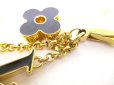 Photo5: LOUIS VUITTON Gold Metal Bag Charm Key Holder Sac Fleures du monogram #9609