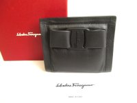 Salvatore Ferragamo Vala Black Soft Leather Bifold Wallet #9618