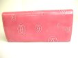 Photo2: Cartier Happy Birthday Pink Calf Leather Bifold Long Wallet #9627 (2)