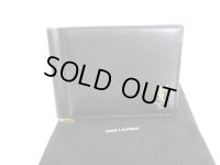 Saint Laurent Paris Black Leather Bifold Bill Wallet Purse #9632
