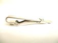 Photo2: LOUIS VUITTON Silver Steel LV Motif Necktie Pin Tie Clip #9635 (2)