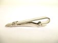 Photo3: LOUIS VUITTON Silver Steel LV Motif Necktie Pin Tie Clip #9635