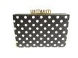 Photo2: miumiu Black Madras Leather Dot Pattern Trifold Wallet Compact Wallet #9636 (2)