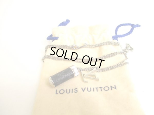 Photo1: LOUIS VUITTON Stainless Steel Monogram Eclipse Charms Necklace #9638