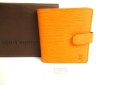 Photo1: LOUIS VUITTON Epi Mandarin Orange Leather Bifold Wallet Compact Wallet #9646 (1)