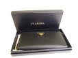 Photo12: PRADA Saffiano Black Multicolor Leather Round Zip Long Wallet #9647
