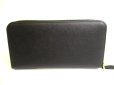 Photo2: PRADA Saffiano Black Multicolor Leather Round Zip Long Wallet #9647 (2)