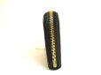 Photo3: PRADA Saffiano Black Multicolor Leather Round Zip Long Wallet #9647