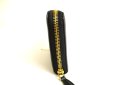 Photo4: PRADA Saffiano Black Multicolor Leather Round Zip Long Wallet #9647