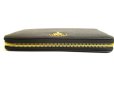 Photo6: PRADA Saffiano Black Multicolor Leather Round Zip Long Wallet #9647