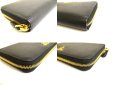 Photo7: PRADA Saffiano Black Multicolor Leather Round Zip Long Wallet #9647