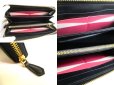 Photo8: PRADA Saffiano Black Multicolor Leather Round Zip Long Wallet #9647