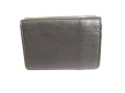 Photo2: BALENCIAGA Dark Gray Leather Trifold Mini Wallet Classic #9653 (2)