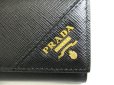 Photo10: PRADA Black Saffiano Metal Leather 6 Pics Key Cases #9661