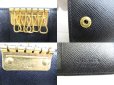 Photo9: PRADA Black Saffiano Metal Leather 6 Pics Key Cases #9661