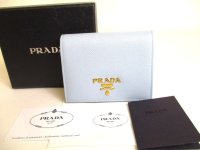 PRADA Saffiano Multicolor Leather Bifold Wallet Compact Wallet #9662