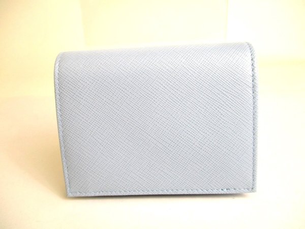 Photo2: PRADA Saffiano Multicolor Leather Bifold Wallet Compact Wallet #9662