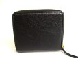 Photo2: BALENCIAGA Classic Black Leather Bifold Wallet Compact Wallet #9665 (2)