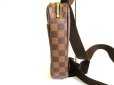 Photo3: LOUIS VUITTON Special Order Damier Brown Leather Belt Bag Gange #9680