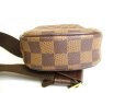 Photo5: LOUIS VUITTON Special Order Damier Brown Leather Belt Bag Gange #9680