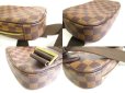 Photo7: LOUIS VUITTON Special Order Damier Brown Leather Belt Bag Gange #9680