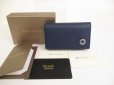 Photo1: BVLGARI Navy Blue Leather BVLGARIBVLGARI 6 Pics Key Cases #9681 (1)