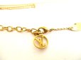 Photo8: LOUIS VUITTON Gold Plated LV & ME Necklace Letter P #9683