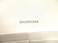 Photo10: BALENCIAGA White Leather Women's Cash Thin Money Wallet #9690
