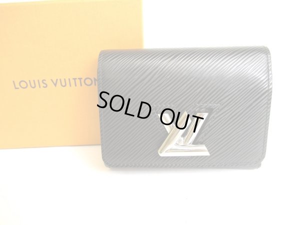 Photo1: LOUIS VUITTON Epi Black Bifold Wallet Portefeuille Twist Compact #9693