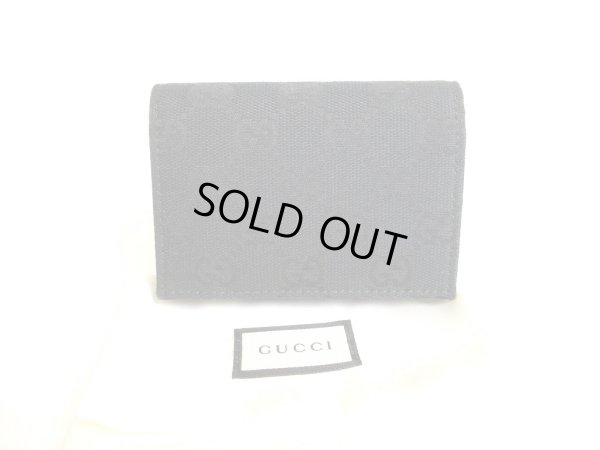 Photo1: GUCCI GG Canvas Black Credit Card Case Business Card Holder #9694