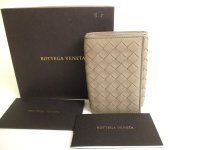 BOTTEGA VENETA Intrecciato Beige Leather Trifold Wallet Compact Wallet #9696