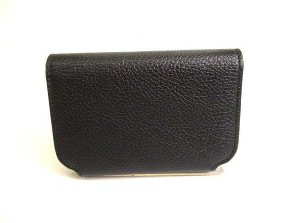Photo2: BALENCIAGA Black Leather Card Holder Accordeon Hold #9698