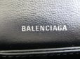 Photo9: BALENCIAGA Black Leather Card Holder Accordeon Hold #9698