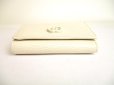 Photo5: GUCCI GG Marmont Cream Wite Leather Trifold Wallet #9700