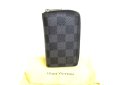 Photo1: LOUIS VUITTON Damier Graphite Leather Zippey Coin Purse #9702 (1)